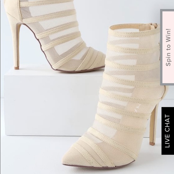NEW IN BOX Lulu’s Sheer Heels - Picture 1 of 4